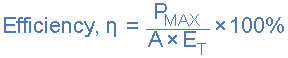 photovoltaic efficiency equation