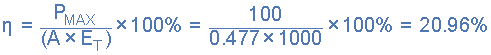 100w photovoltaic efficiency